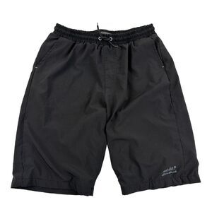 Eddie Bauer Black Mesh Lined Elastic Waist Shorts Drawstring Trunks XL 18/20